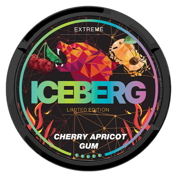 ICEBERG Cherry Apricot Gum Extreme nicotinezakjes