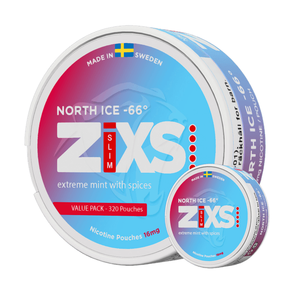 ZIXS North Ice 66 Jumbo Can nicotinezakjes